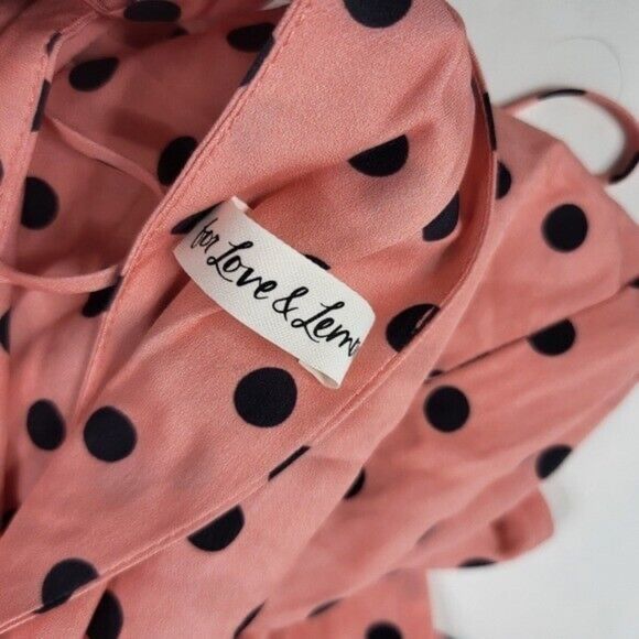 For Love & Lemons Keeley Mini Dress in Pink Polka Dot Size S - Picture 9 of 16